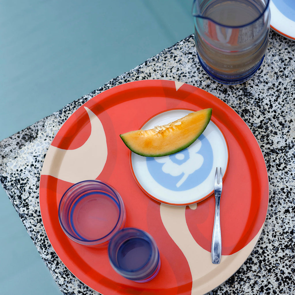 Pichet en verre bleu clair