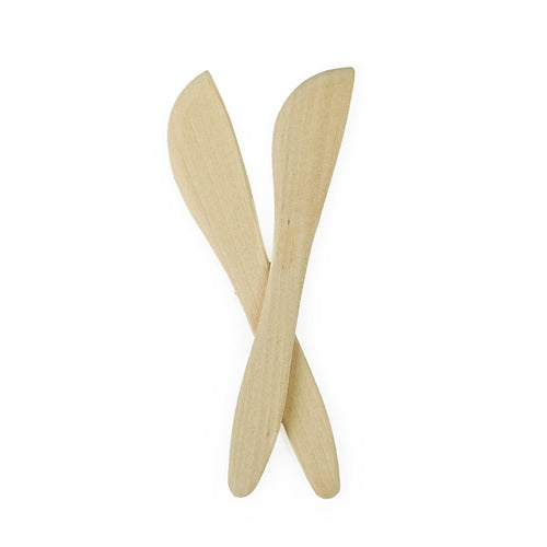 Couteaux à beurre en bouleau - Lot de 2