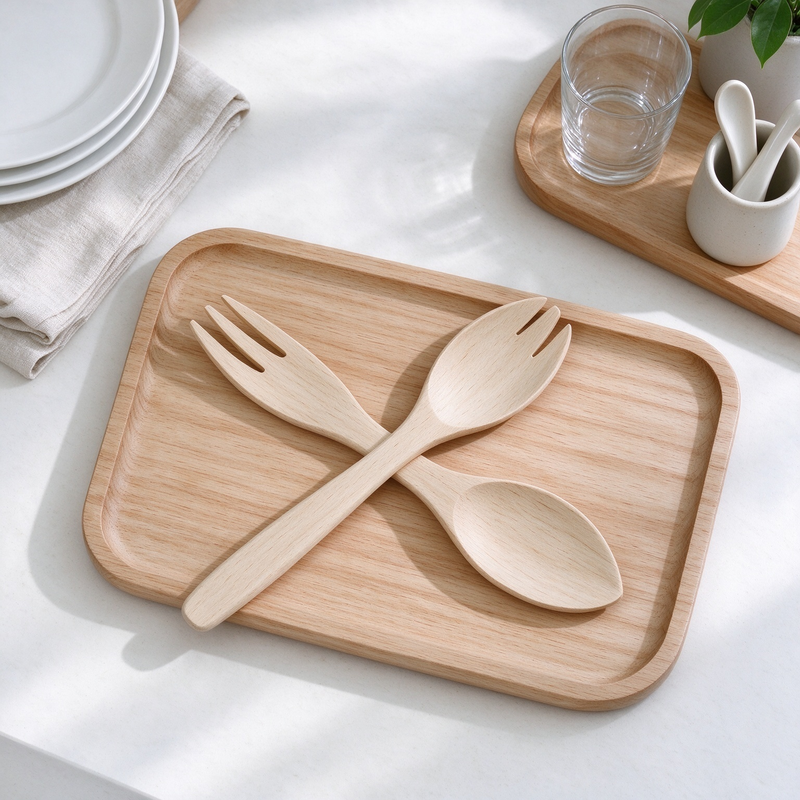 Couteaux à beurre en bouleau - Lot de 2