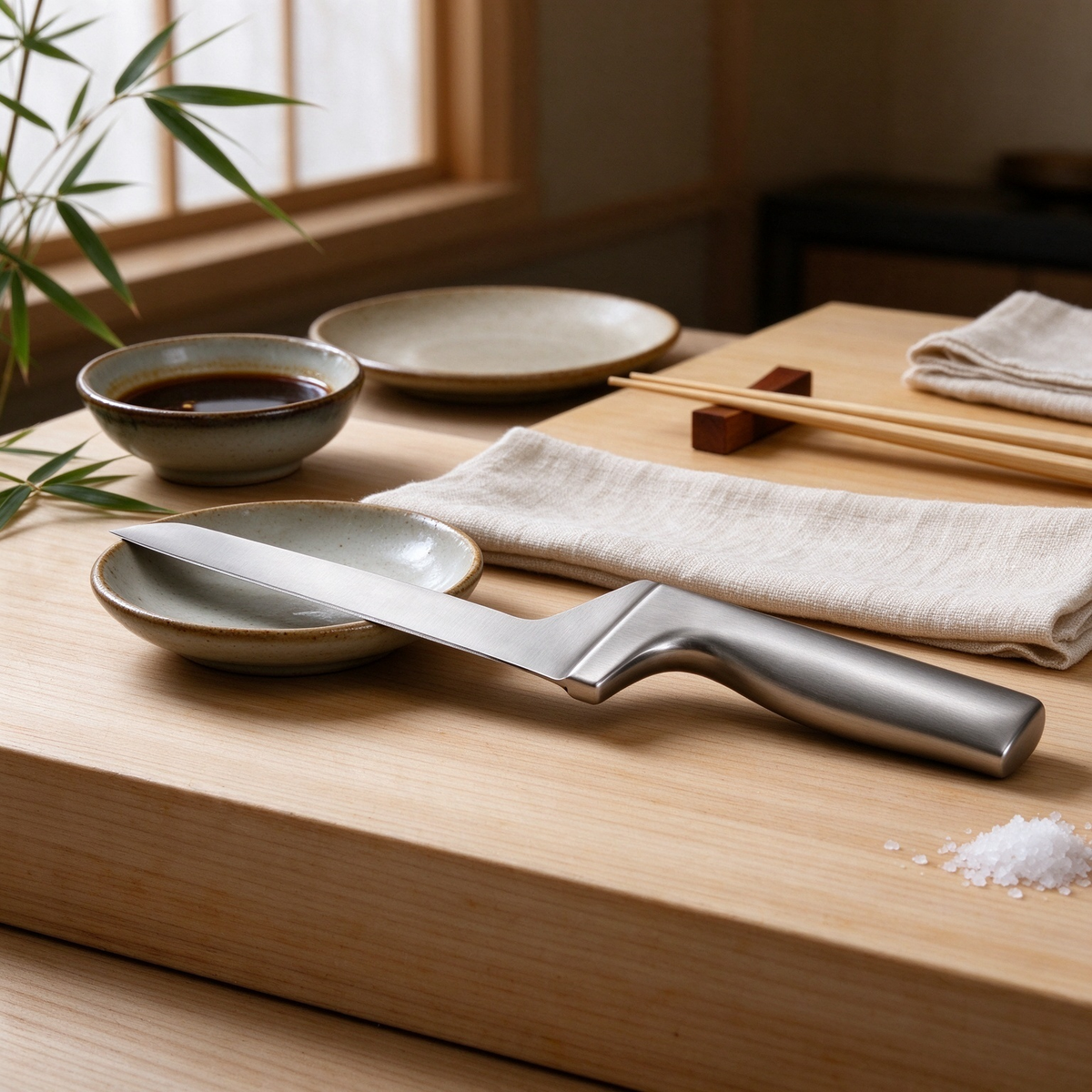Couteau à fromage de style scandinave moderne avec manche à lame déportée