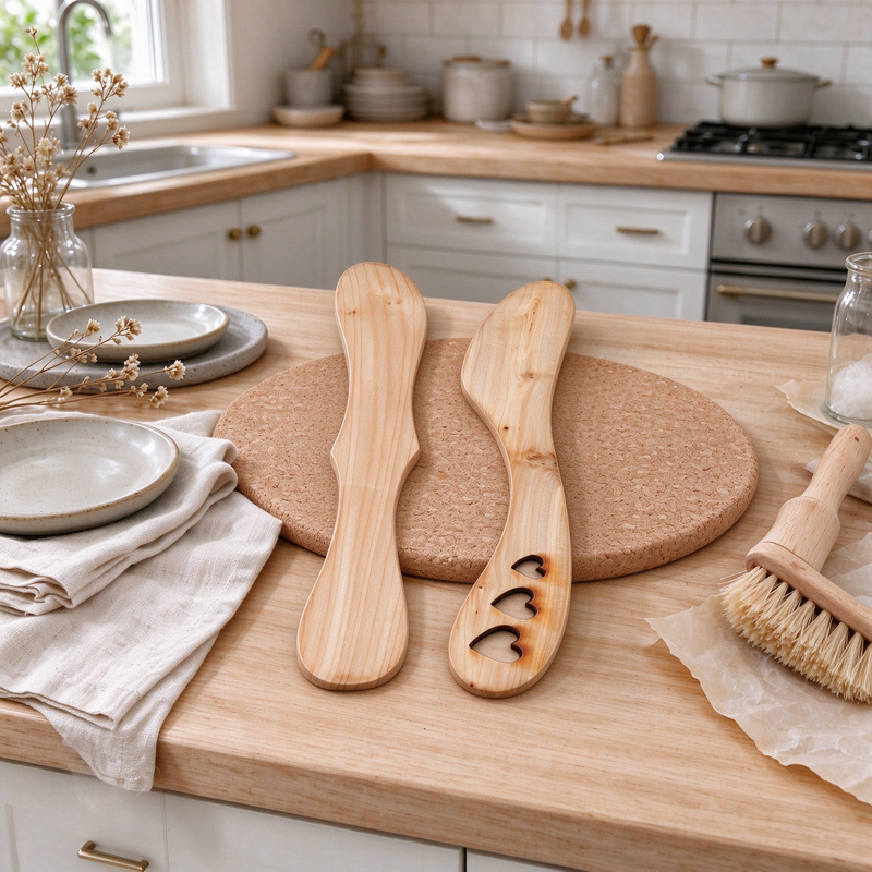 Couteaux à beurre en bois de genévrier (Lot de 2)