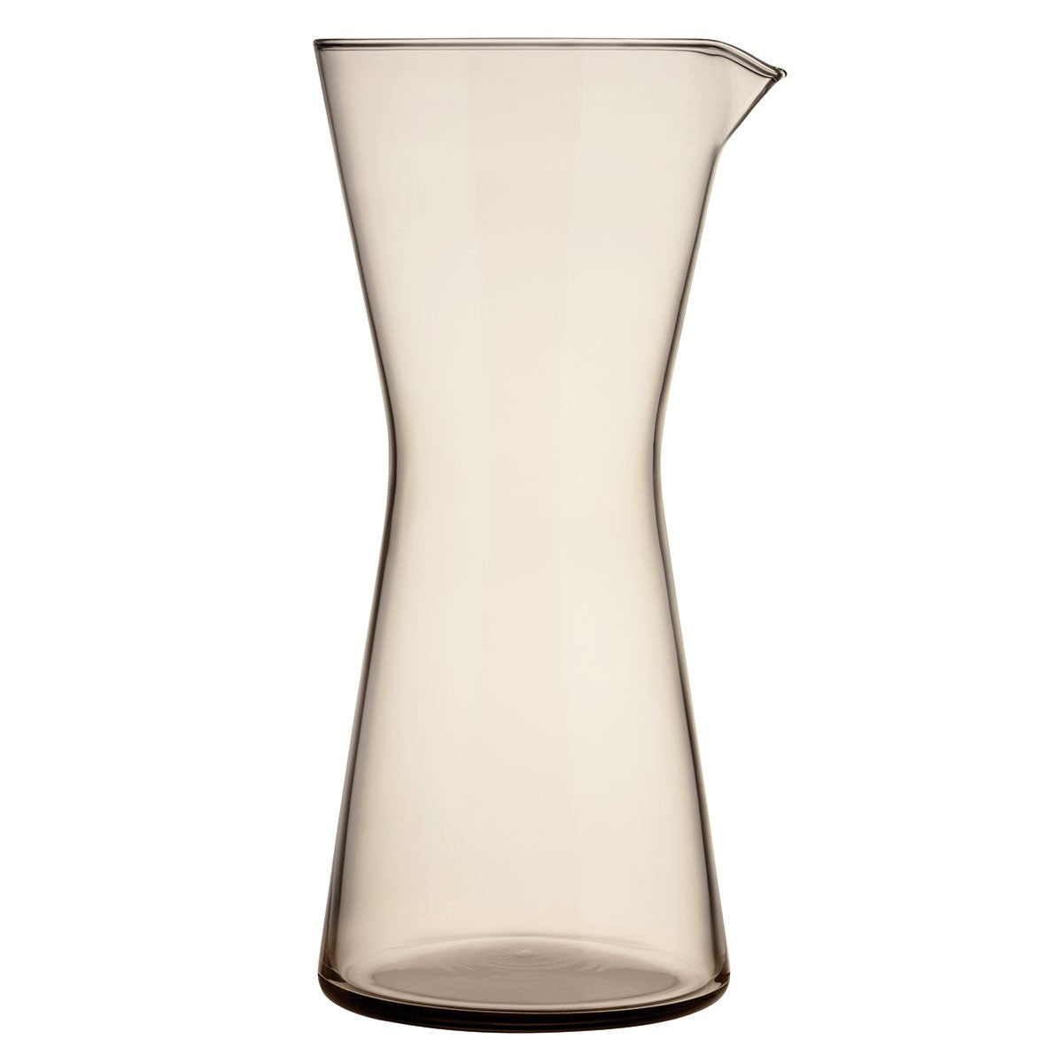 Pichet en verre couleur lin à forme épurée pour l’eau et le vin