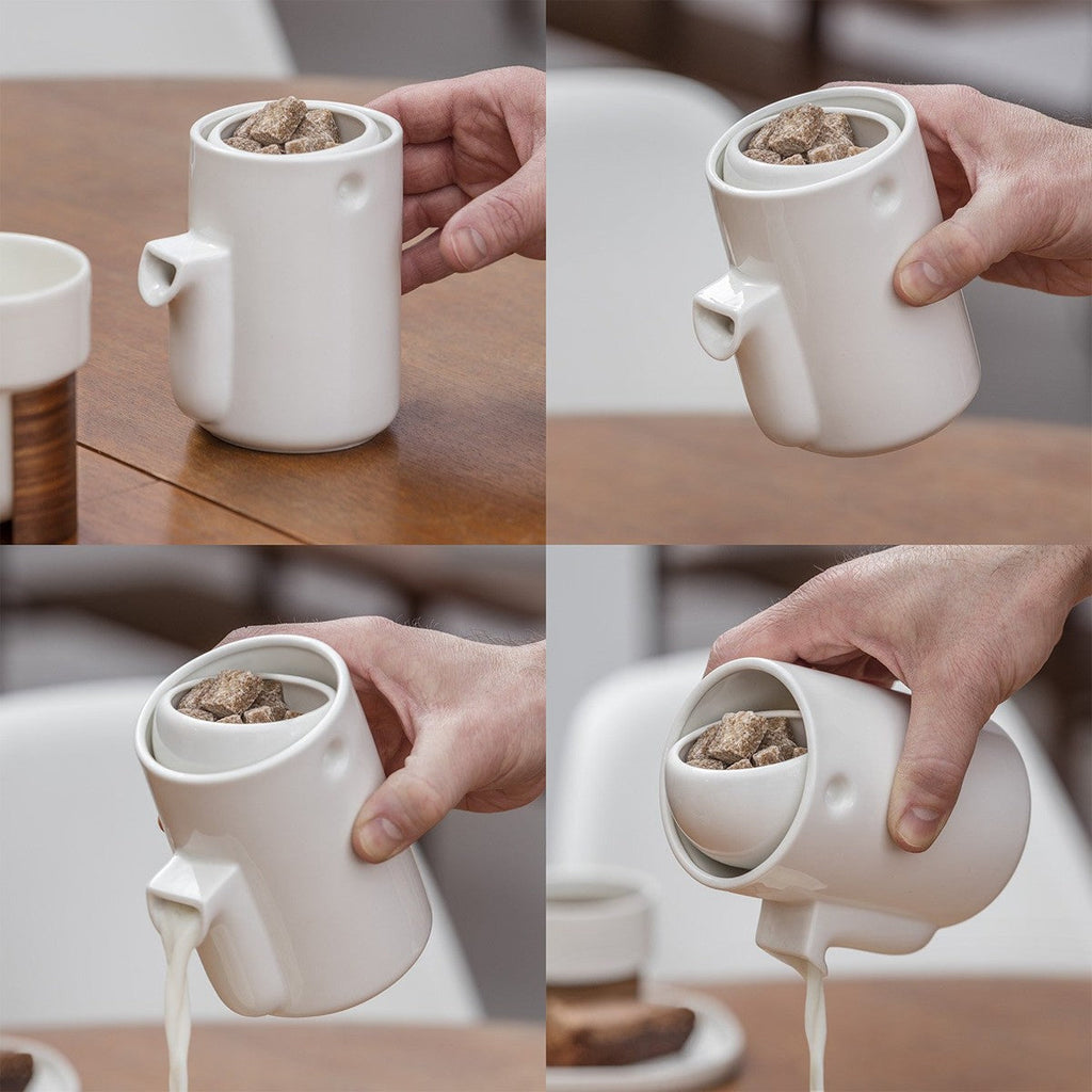 Wit servetje voor melk en suiker