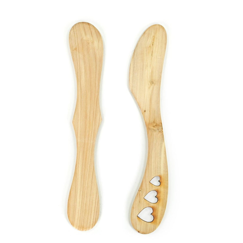 Couteaux à beurre en bois de genévrier (Lot de 2)
