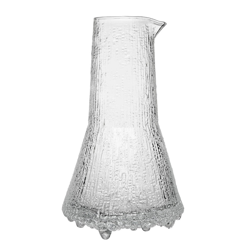 Carafe en verre texturé avec glace, de style nordique, pour le service
