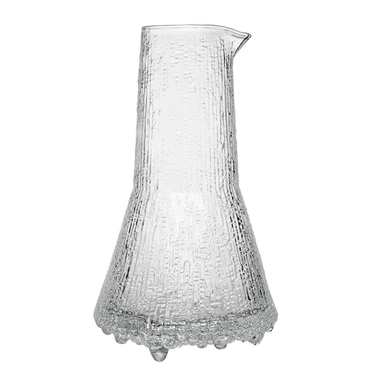 Carafe en verre texturé avec glace, de style nordique, pour le service