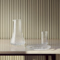 Carafe en verre texturé avec glace, de style nordique, pour le service