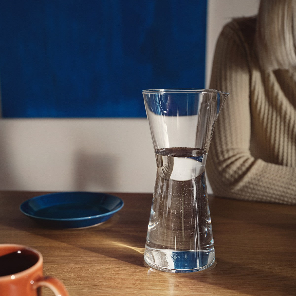 Pichet en verre transparent